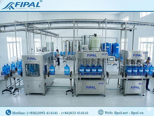 Dây chuyền sản xuất nước đóng bình 20 lít Fipal