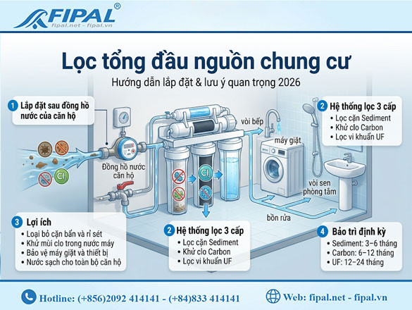 Lọc tổng đầu nguồn chung cư