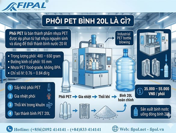 Phôi PET Bình 20L Là Gì?
