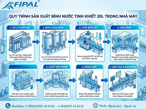 Quy Trình Sản Xuất Bình Nước Tinh Khiết 20L