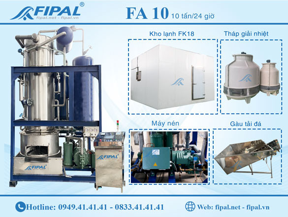 Máy làm đá viên 10 tấn FA10