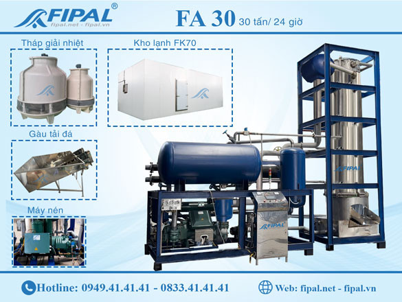 Máy làm đá viên 30 tấn FA30