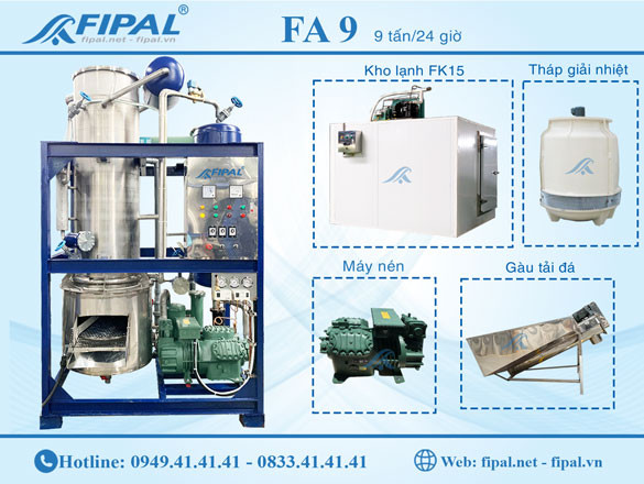 Máy làm đá viên 9 tấn FA9